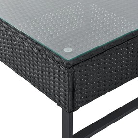 Juskys Set rattan Santorini - negru