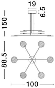 Lustra moderna dimabila cu 6 spoturi LED directionabile SCOPE