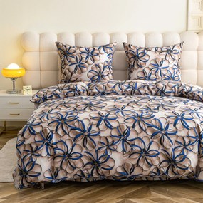 Lenjerie din microfibra FLORVINA bej Dimensiune lenjerie de pat: 2 buc 70 x 90 cm | 200 x 220 cm