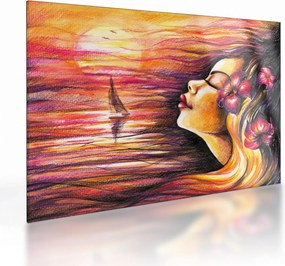 Tablou pe sticlă - Amintiri de vară (70x50 cm)