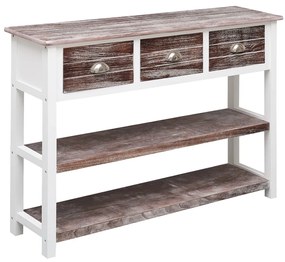338544 vidaXL Servantă, maro antichizat, 108x30x76 cm, lemn masiv paulownia