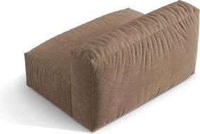 Modul pentru canapea modulară maro deschis cu tapițerie din catifea (de mijloc) Martina – Micadoni