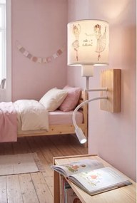 Brilagi - Lampă LED flexibilă BOBO WOOD 1xE27/25W/230V + LED/3W stejar/alb/roz/buc.