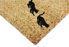 Covoraș de intrare din fibre de nucă de cocos 40x60 cm Jumping Cats – Artsy Doormats