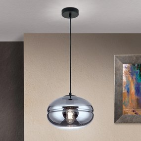 Lustra / Pendul vintage design decorativ RICHARD negru/fumuriu