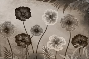 Tablou - Flori desenate (90x60 cm)