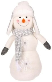 Decorațiuni de Crăciun Om de zăpadă cu stele LED, înălțime 40 cm, alb