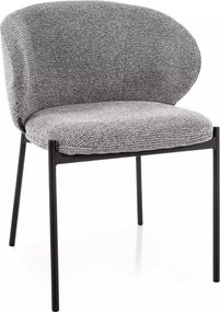 Scaun tapițat Kioto 254 gri / negru mat