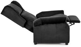 Fotoliu recliner Agustin 2 velvet negru H107 cm