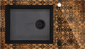 Deante Capella chiuvetă sticlă-granit 86x50 cm negru ZSC_GM2C