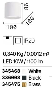 Plafoniera, Spot aplicat tavan SPIKE LED PL1 alama