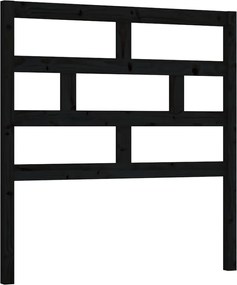 vidaXL Tăblie de pat, negru, 96x4x100 cm, lemn masiv de pin