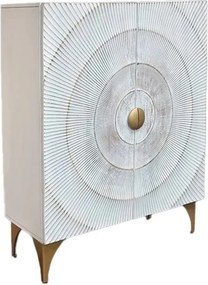 Dulap design vintage GOLDEN SUNSET 120cm Mango alb