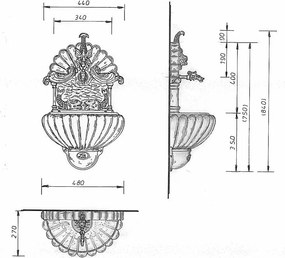 Fantana de perete din fier forjat B8581
