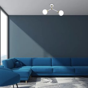 Lustră aplicată JOY 2xE14/40W/230V albă/aurie