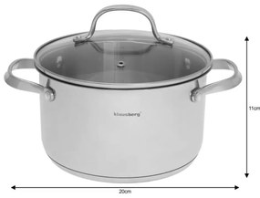 Set de oale, 9 piese, din oțel inoxidabil Klausberg KB-7215