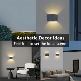 Brilagi - Aplică LED de exterior DONNANI, 5 W, 230 V, 10 cm, antracit, IP44