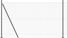 vidaXL Gard cu Stâlp Gri 1,4 x 10 m Oțel și PVC