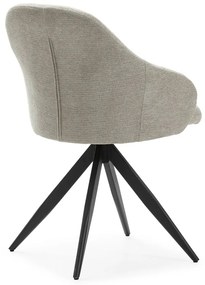 Set de scaune de sufragerie gri deschis cu cotiere 2 buc. tapițat Tamara – Marckeric