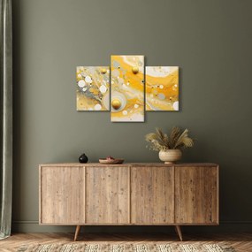 Tablou - fundal abstract cu decor de aur (90x60 cm)