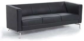 Canapea Manhattan 2, trei locuri, neagra