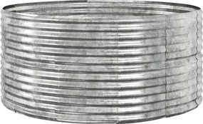 vidaXL Jardinieră de grădină, argintiu, 140x140x68 cm, oțel galvanizat