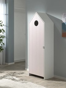Dulap pentru copii Casami tip căsuță de plajă cu ușă roz – Vipack