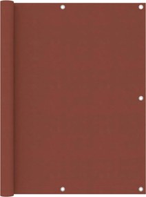 vidaXL Paravan de balcon, cărămiziu, 120x600 cm, țesătură oxford