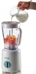 Blender Ariete BREAKFAST 0576/04, 500W, 1.5 L, 2 viteze + pulse, 4 lame otel, Alb