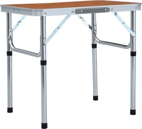 vidaXL Masă de camping pliabilă, 60 x 45 cm, aluminiu