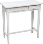 Masa consola, L73 36 H75 cm, alb antichizat, lemn masiv