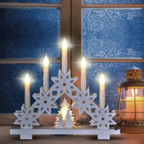 Brilagi - Suport pentru lumânări de Crăciun cu LED, 5xLED/2xAA