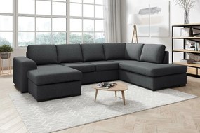 Colțar Scandinavian Choice 664Gri, 330x215x85cm, Picioare: Lemn