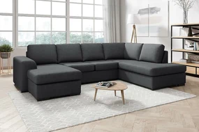 Colțar Scandinavian Choice 664Gri, 330x215x85cm, Picioare: Lemn