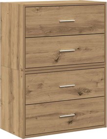 vidaXL Dulapuri cu 2 sertare 2 buc Stejar artizanal Lemn prelucrat