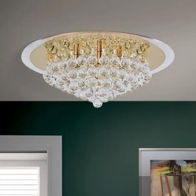 Plafoniera eleganta cristal K9 diam. 50cm Gloria DLU 2378/6/50 gold OR
