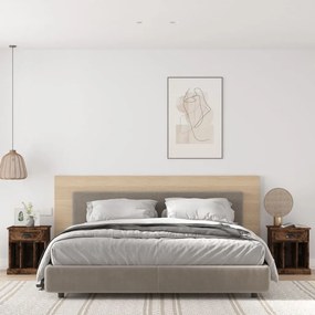 816355 vidaXL Noptiere, 2 buc., stejar fumuriu, 43x36x50 cm