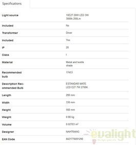 Aplica de perete cu reader LED BERNI 29331