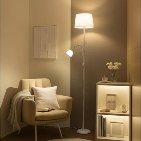 Brilagi - Lampă de podea CERIA 2 în 1 1xE27/100W/230V + 1xE14/25W albă