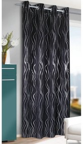 Draperie neagră 135x245 cm Waves – Sehlbach