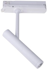 Spot LED directionabil pentru sina trifazata MAXLIGHT, PISTOL alb