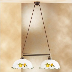 Kolarz 731.82.117 - Lustră suspendată pe cablu NONNA 2xE27/75W/230V, galben-lămâie