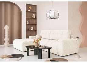 Colțar modular crem extensibil/cu spațiu de depozitare (cu colț pe partea stângă) Lulu – Miuform