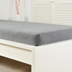 Cearșaf de pat 4Home din frotir Ideal gri , 100 x200 cm, 100 x 200 cm