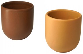 Pahar Cafea Novum (Ocru Galben Pal, 250ml) Gresie Glazurata Manual