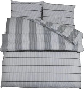 vidaXL Set cu husă de pilotă, gri, 200x200 cm, bumbac
