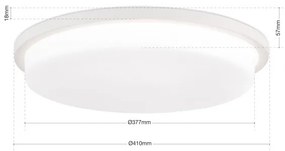 Plafoniera LED moderna LEROX 40cm alba