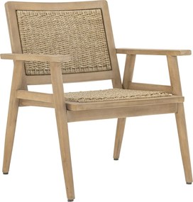 Fotoliu de grădină din lemn de acacia FSC® și polirattan, L66×H75,5×W67 cm, „Sorrento"