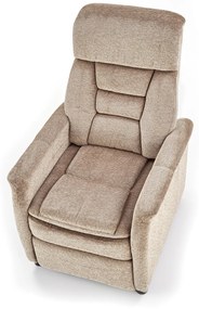 Fotoliu recliner Jordan stofa bej H106 cm
