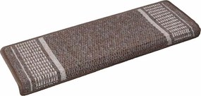 vidaXL Mochete autocolante pentru scară 15 pcs Maro 65 x 21 x 4 cm